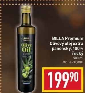 Olivový olej extra panenský Premium Billa