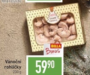 Rohlíčky vánoční Klasa Pekárny a cukrárny Klatovy