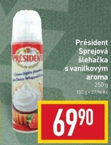 Šlehačka ve spreji Président