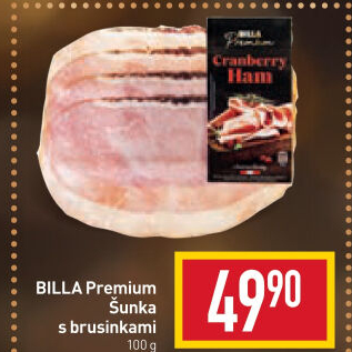 Šunka s brusinkami Billa Premium