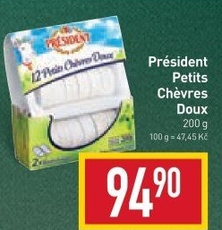 Sýr kozí Petits Chévres Doux Président