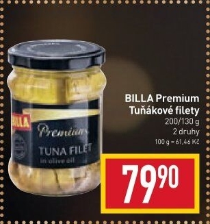 Tuňák filety Premium Billa