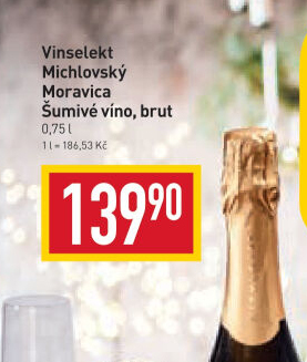 Víno šumivé Moravica Brut Vinselekt Michlovský