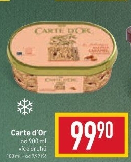 Zmrzlina ve vaničce Carte D'