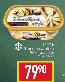 Zmrzlina ve vaničce Prima