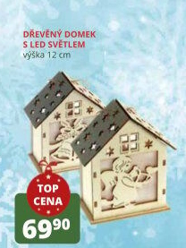 Vánoční dřevěné svítící LED dekorace