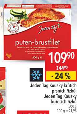 Kousky krůtích prsních řízků mražené Jeden Tag