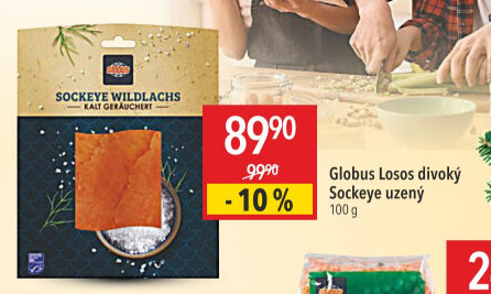 Losos divoký Sockeye uzený Globus
