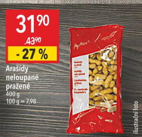 Neloupané arašídy My Price