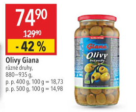 Olivy zelené Giana