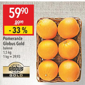 Pomeranče Globus Gold