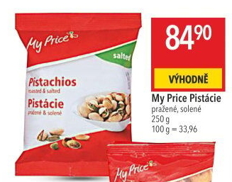 Pražené pistácie My Price