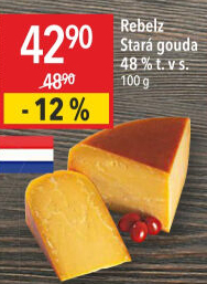 Sýr Rebelz stará gouda 48%