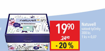 Tyčinky vatové Natuvell