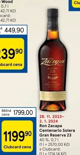Rum 23 YO Centenario Ron Zacapa