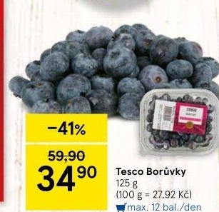 Borůvky Tesco