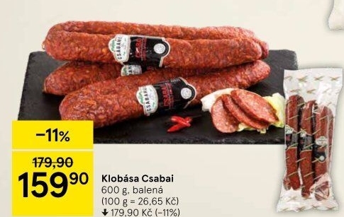 Čabajská klobása Csabai Csabahús