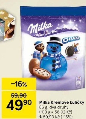 Čokoládové kuličky mini Milka