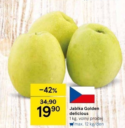 Jablka Golden Delicious