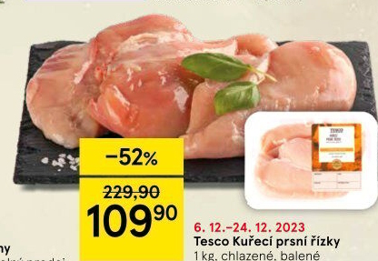 Kuřecí prsní řízky Tesco