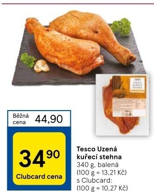 Kuřecí stehna uzená Tesco