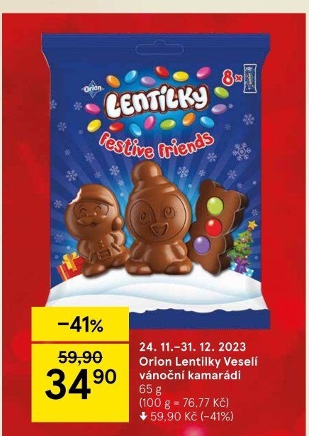 Vánoční kamarádi Lentilky Orion