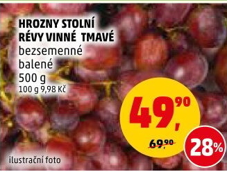 Hrozny tmavé bezsemenné