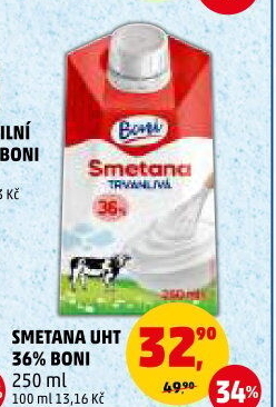 Smetana ke šlehání Boni 36%