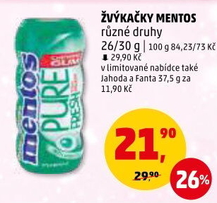 Žvýkačky Mentos