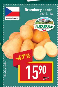 Brambory konzumní pozdní Česká farma