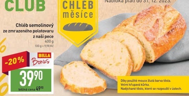 Chléb semolinový