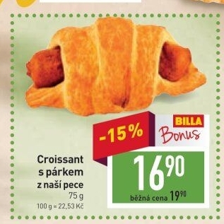 Croissant s párkem