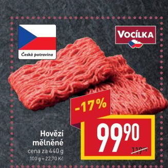 Hovězí mleté maso Vocílka