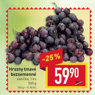 Hrozny tmavé bezsemenné