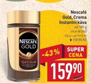 Instantní kávy Nescafé Gold