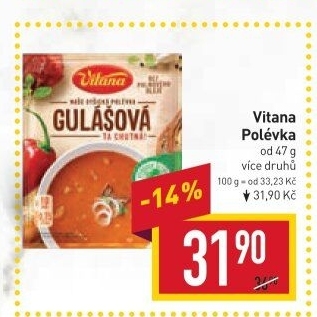 Instantní polévky Vitana