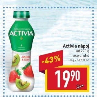 Jogurtový nápoj Activia Danone