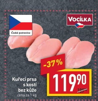 Kuřecí prsa s kostí Vocílka