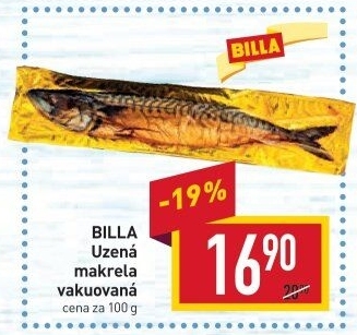 Makrela uzená Billa