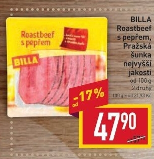 Roastbeef s pepřem Billa