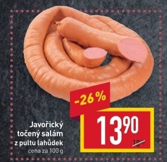 Salám javořický točený