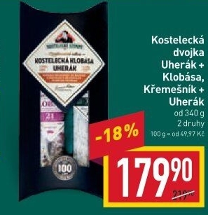 Salámy Vánoční kostelecká dvojka Kostelecké uzeniny