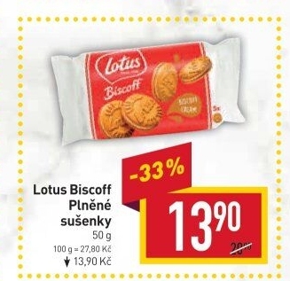 Sušenky sandwich Biscoff Lotus