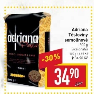 Těstoviny semolinové Adriana