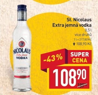 Vodka extra jemná St. Nicolaus