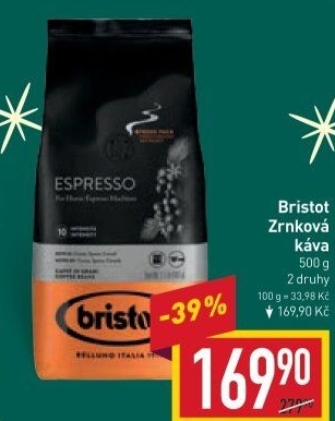 Zrnkové kávy Bristot
