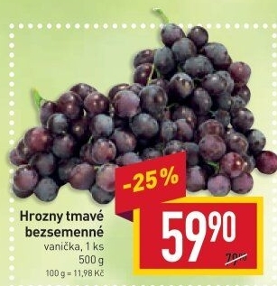 Hrozny tmavé bezsemenné