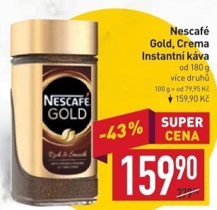 Instantní kávy Nescafé Gold