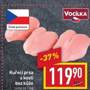 Kuřecí prsa s kostí Vocílka