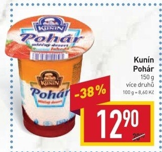 Mléčný Pohár Mlékárna Kunín
